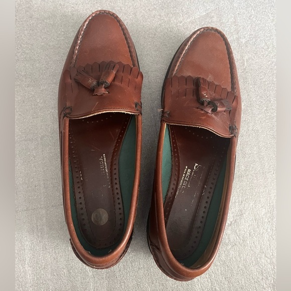 [10.5B]Sebago Chestnut Leather Men's Classic Will Tassel Loafers - Picture 2 of 11